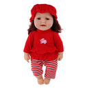 50cm Realistic Vinyl Baby Doll Newborn Baby Boy Doll in Red Clothes Toy Gifts