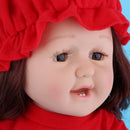 50cm Realistic Vinyl Baby Doll Newborn Baby Boy Doll in Red Clothes Toy Gifts