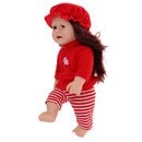 50cm Realistic Vinyl Baby Doll Newborn Baby Boy Doll in Red Clothes Toy Gifts