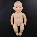 48cm Lifelike Soft Silicon Baby Doll Nude Newborn Body Kids Learning Toys