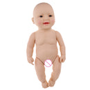 50cm Moveable Soft Vinyl High Simulation Nude Baby Girl Doll for Kids Bathing Toy Gift