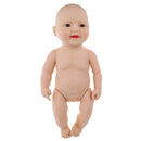 50cm Moveable Soft Vinyl High Simulation Nude Baby Girl Doll for Kids Bathing Toy Gift