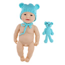 50cm Soft Vinyl High Simulation Nude Baby Boy Doll with Knitting Hat for Kids Bathing Toy Gift