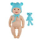 50cm Soft Vinyl High Simulation Nude Baby Boy Doll with Knitting Hat for Kids Bathing Toy Gift