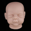 Handmade Unpainted 22inch Reborn Doll Head Sculpt Model Silicone Head Carving Mold