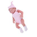 26cm Soft Silicone Simulation Newborn Baby Doll in Pink Clothes Pregnant Learning Toy