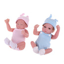 26cm Lifelike Silicone Baby Twin Doll Costumed Reborn Doll Kids Sleeping Toy