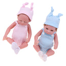 26cm Lifelike Silicone Baby Twin Doll Costumed Reborn Doll Kids Sleeping Toy