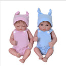 26cm Lifelike Silicone Baby Twin Doll Costumed Reborn Doll Kids Sleeping Toy