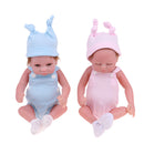 26cm Lifelike Silicone Baby Twin Doll Costumed Reborn Doll Kids Sleeping Toy