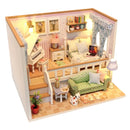 1:24 Dollhouse Miniature DIY European Style Prince Doll House Kits Kids Gift