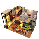DIY Dollhouse Wooden Romantic Europe House with Furniture Kits for Christmas, Birthday Best Gift