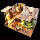 DIY Dollhouse Wooden Romantic Europe House with Furniture Kits for Christmas, Birthday Best Gift