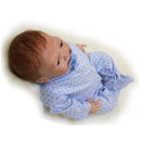 Real Life 18inch Reborn Doll Kits Vinyl Newborn Baby Doll with Rooting Hair, Clothes, Magnetic Pacifier, Nursing Bottle