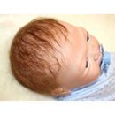 Real Life 18inch Reborn Doll Kits Vinyl Newborn Baby Doll with Rooting Hair, Clothes, Magnetic Pacifier, Nursing Bottle