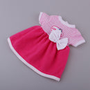 25cm Handmade Fashion Stripe Bowknot Dress Accessories For Mellchan Dolls Accs Rose Red