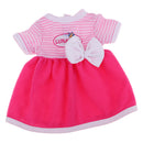 25cm Handmade Fashion Stripe Bowknot Dress Accessories For Mellchan Dolls Accs Rose Red