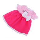 25cm Handmade Fashion Stripe Bowknot Dress Accessories For Mellchan Dolls Accs Rose Red