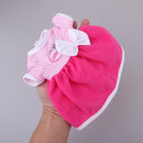 25cm Handmade Fashion Stripe Bowknot Dress Accessories For Mellchan Dolls Accs Rose Red