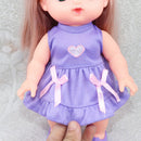 25cm Handmade Fashion w/Head Ring Dress Accessories For Mellchan Dolls Accs Purple