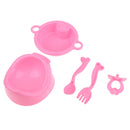 5pcs Dollhouse Cutlery Set Tableware Model For 25cm Mellchan Baby Dolls Accssories