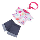 3Pcs Lovely Casual Clothes Set For 25cm Mellchan Doll Outfit Accessory