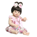 56cm Lifelike Silicone Reborn Doll Baby Costumed Newborn Full Doll Girl Toy