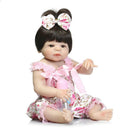 56cm Lifelike Silicone Reborn Doll Baby Costumed Newborn Full Doll Girl Toy