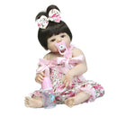 56cm Lifelike Silicone Reborn Doll Baby Costumed Newborn Full Doll Girl Toy