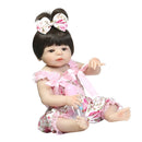56cm Lifelike Silicone Reborn Doll Baby Costumed Newborn Full Doll Girl Toy