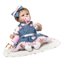 17inch Lifelike Newborn Baby Doll Soft Simulation Silicone Vinyl Reborn Girl Infant With Magnet Pacifier Feeding Bottle