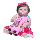 Realistic 22inch Bebe Reborn Baby Girl Doll Clothes Set Full Silicone Vinyl Newborn Baby Doll Kids Wear Model Doll