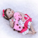 Realistic 22inch Bebe Reborn Baby Girl Doll Clothes Set Full Silicone Vinyl Newborn Baby Doll Kids Wear Model Doll