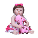 Realistic 22inch Bebe Reborn Baby Girl Doll Clothes Set Full Silicone Vinyl Newborn Baby Doll Kids Wear Model Doll