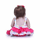 Realistic 22inch Bebe Reborn Baby Girl Doll Clothes Set Full Silicone Vinyl Newborn Baby Doll Kids Wear Model Doll