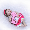 Realistic 22inch Bebe Reborn Baby Girl Doll Clothes Set Full Silicone Vinyl Newborn Baby Doll Kids Wear Model Doll