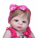 55cm Lifelike Silicone Reborn Doll Baby Costumed Newborn Full Doll Girl