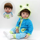 Reborn Doll Boy Handmade Newborn Baby Washable Silicone Full Body 19 Inch Doll Perfect Size for Ages 3+