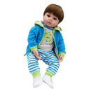 Reborn Doll Boy Handmade Newborn Baby Washable Silicone Full Body 19 Inch Doll Perfect Size for Ages 3+