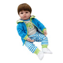 Reborn Doll Boy Handmade Newborn Baby Washable Silicone Full Body 19 Inch Doll Perfect Size for Ages 3+
