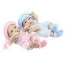 Real Life 12inch Reborn Baby Twins Doll Full Silicone Fake Newborn Baby Doll Children Christmas Gift