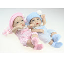 Real Life 12inch Reborn Baby Twins Doll Full Silicone Fake Newborn Baby Doll Children Christmas Gift