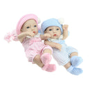 Real Life 12inch Reborn Baby Twins Doll Full Silicone Fake Newborn Baby Doll Children Christmas Gift