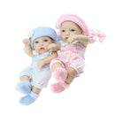 Real Life 12inch Reborn Baby Twins Doll Full Silicone Fake Newborn Baby Doll Children Christmas Gift