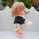 Stylish Round Collar Dress Scarf Headband Suit For Mellchan Newborn Baby Dolls Clothes Accessories