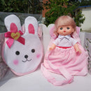 Pink Plush Backpack Doll Carrier Sleeping Bag Fits Mellchan Girl Dolls Carrier Bag