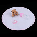 22inch Christmas Costume Reborn Doll Soft Silicone Baby Doll with Clothes, Pacifier, Bottle, Carpet and Mini Bear Toy