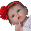 100% Safe Silicone 22inch 55cm Reborn Doll Newborn Baby Doll with Christmas Outfit Home Decoration Children Gifts