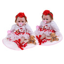 100% Safe Silicone 22inch 55cm Reborn Doll Newborn Baby Doll with Christmas Outfit Home Decoration Children Gifts