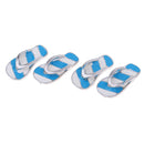 2 Pairs Mini Cute Stripe Flip-flops DIY Miniature Toy for Dollhouse Decoration Accessories